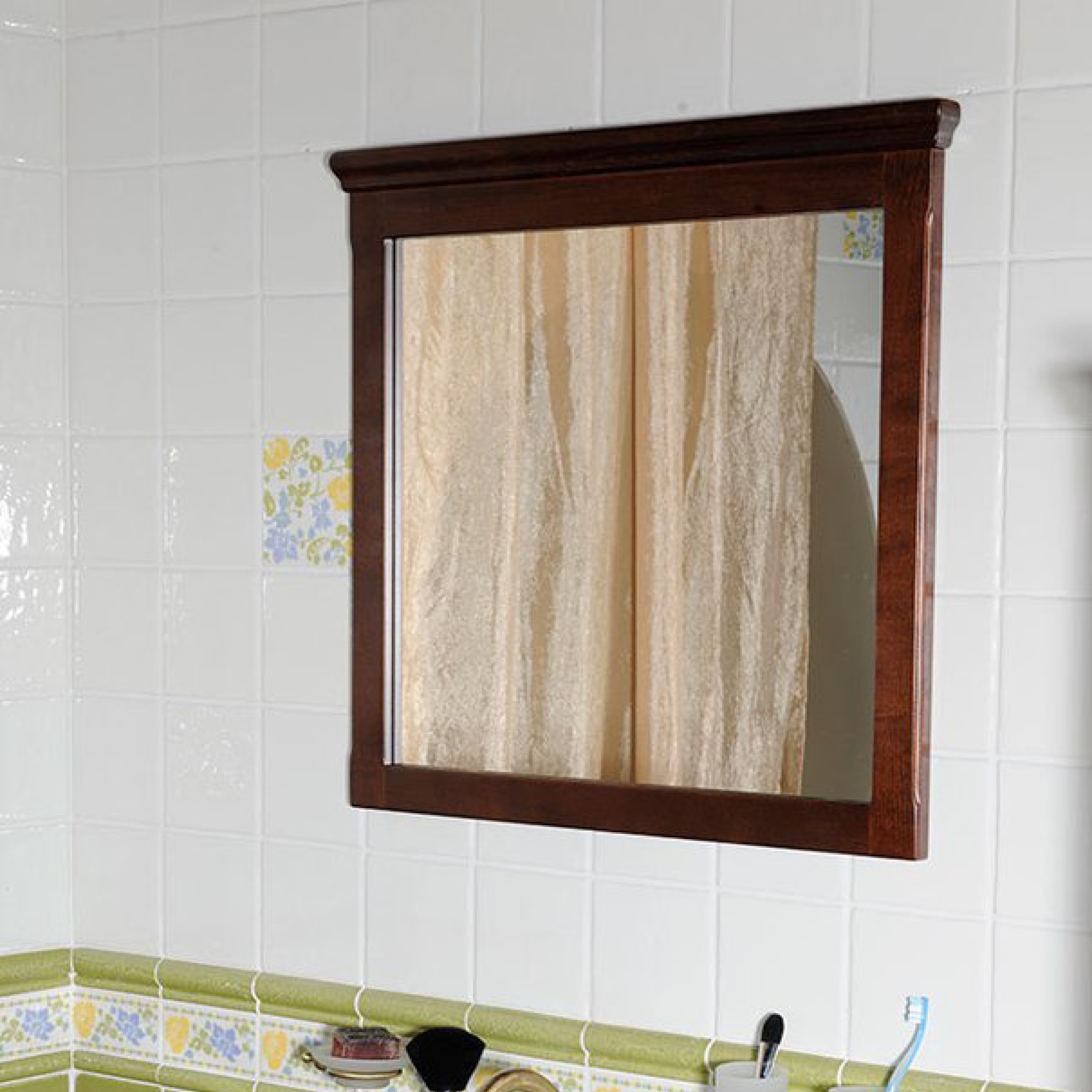 Miroir bois 70x80cm - CR012 - Aquabains